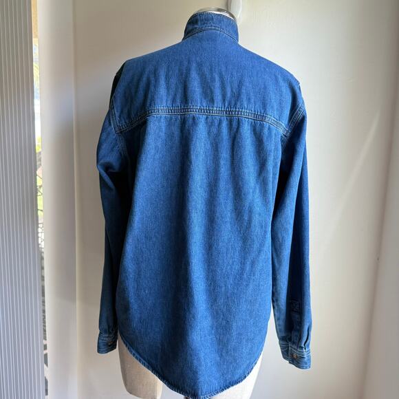 Coldwater Creek Vintage Denim Button Down Shirt Made in USA Size 4 - Picture 3 of 6